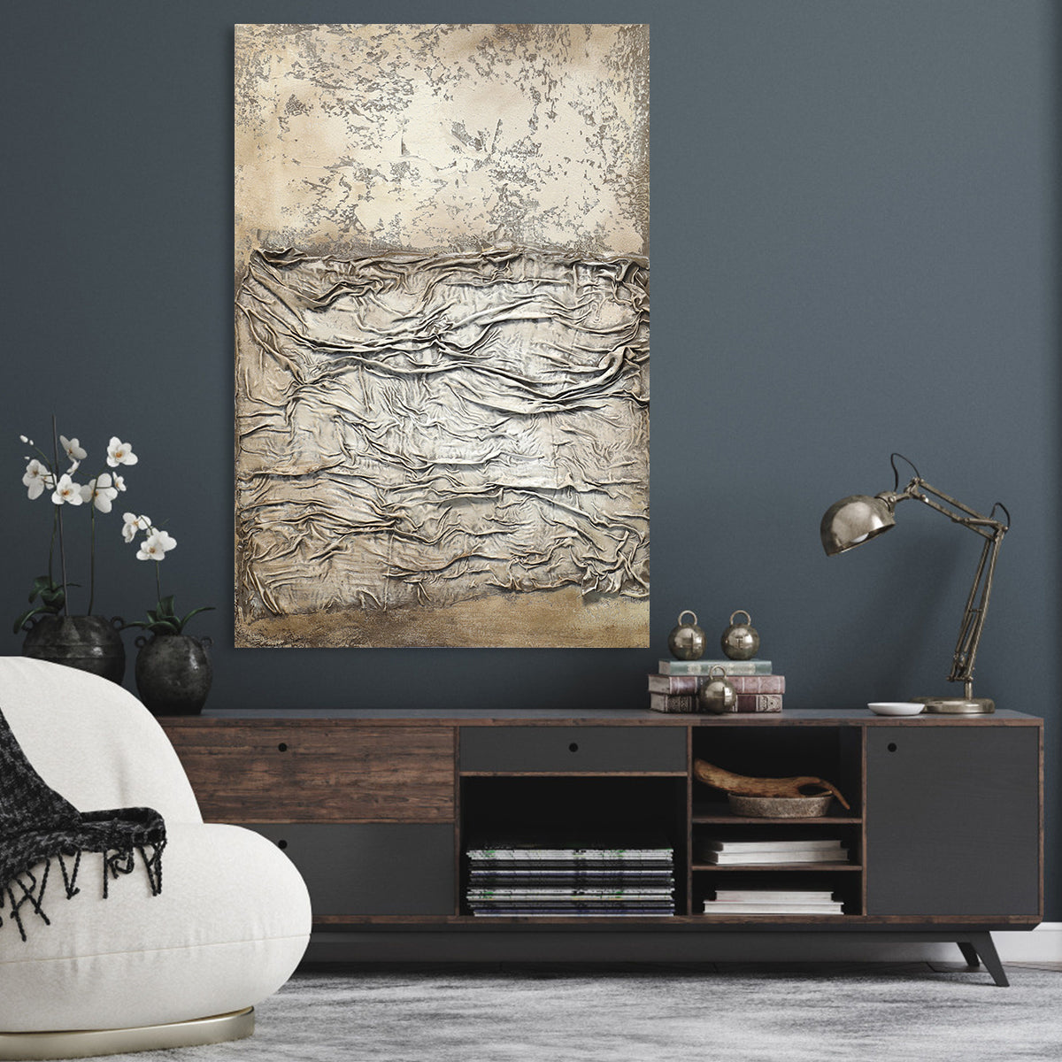 Wrinkled Earth Texture Canvas