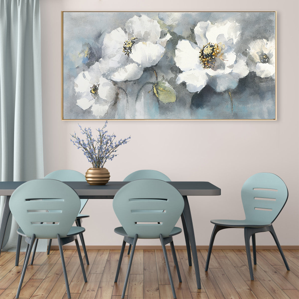 Tranquil White Blossoms Canvas