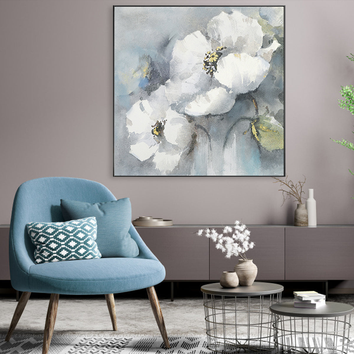 Elegance of White Blooms Canvas