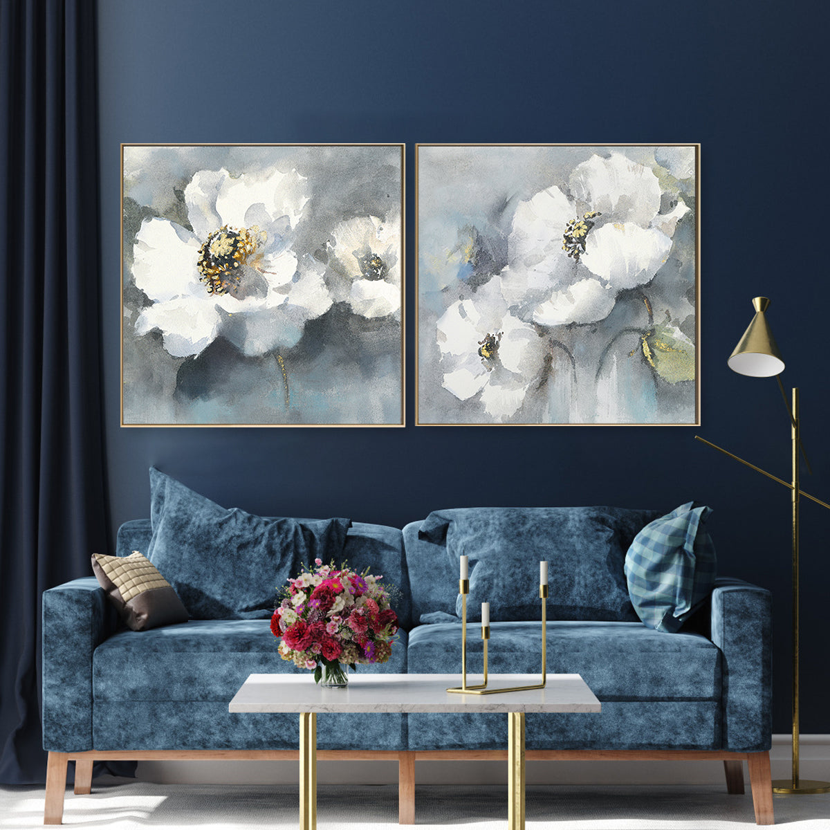 Elegance of White Blooms Canvas