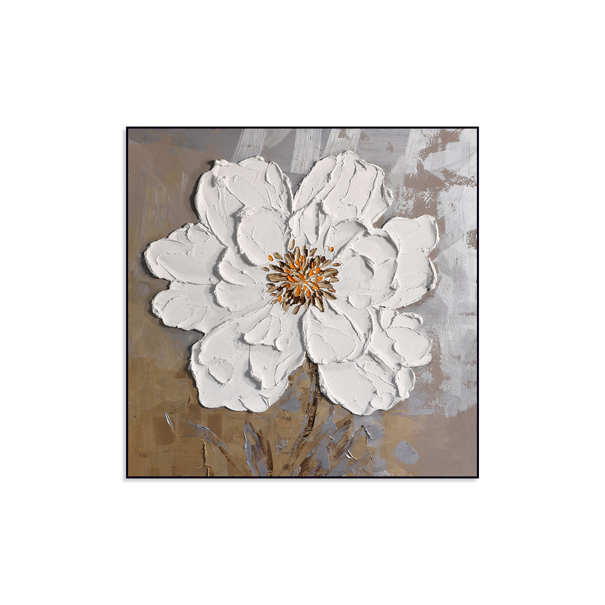 Blossoming Grace: Textured Floral Art