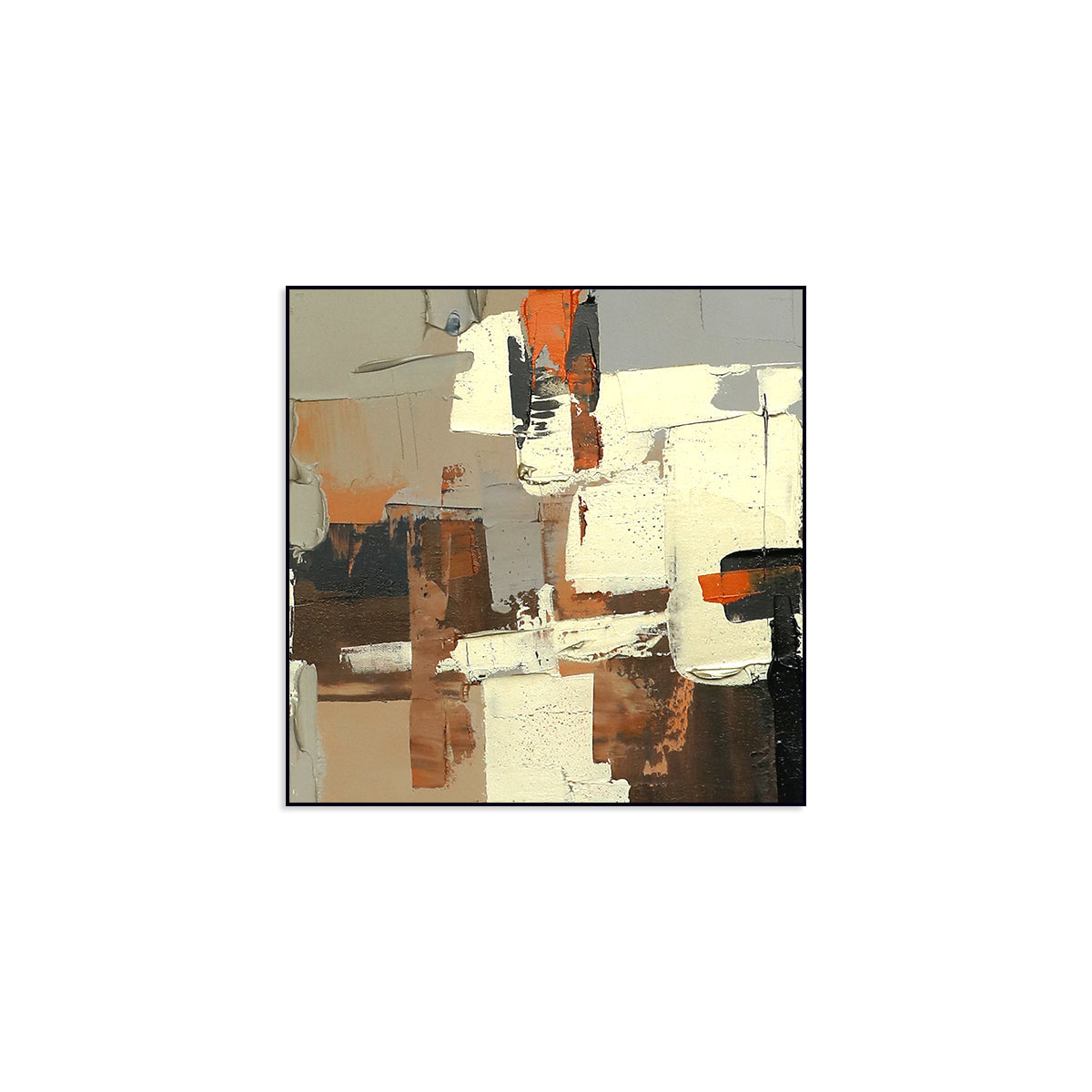 Metropolitan Essence: Abstract Urban Oil Painting