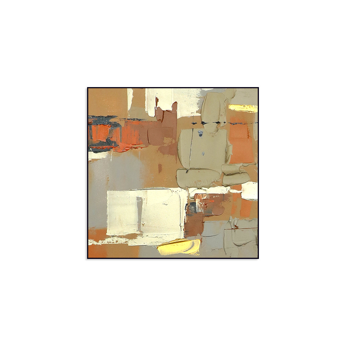 Metropolitan Essence: Abstract Urban Oil Painting