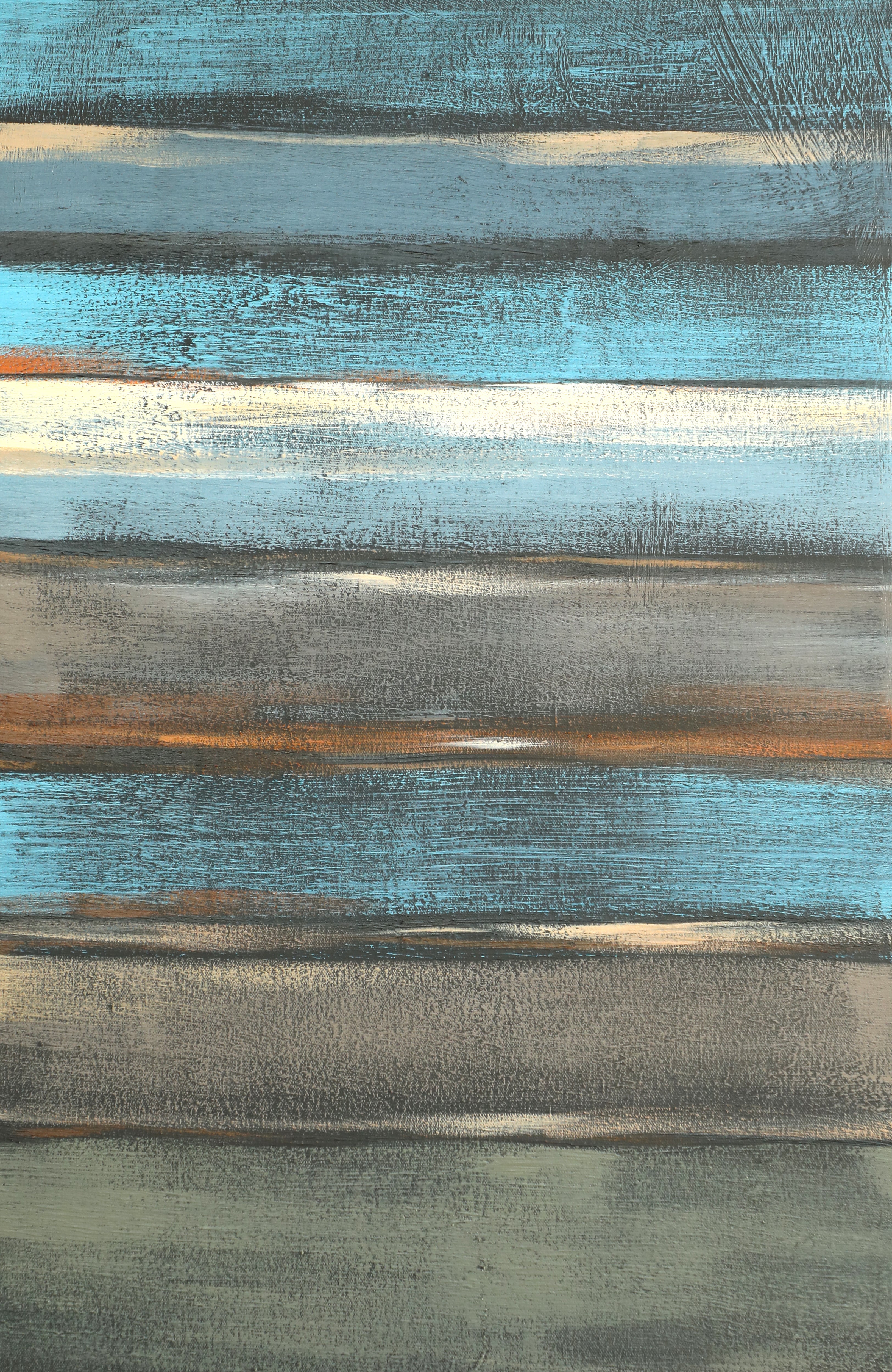 Blue Horizon Abstract Canvas Art