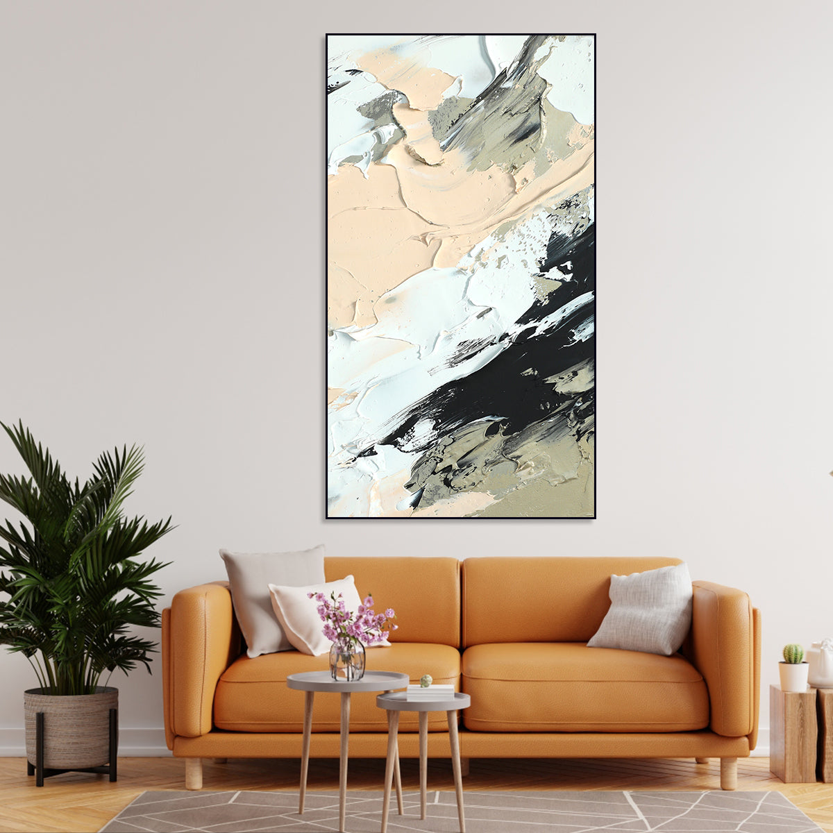 Neutral Tones Abstract Canvas Art