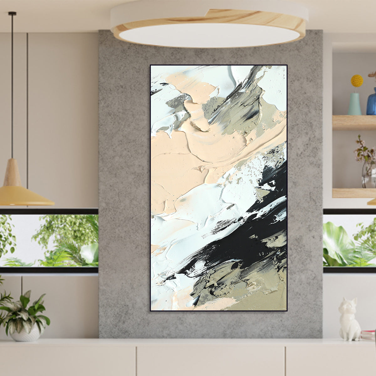 Neutral Tones Abstract Canvas Art