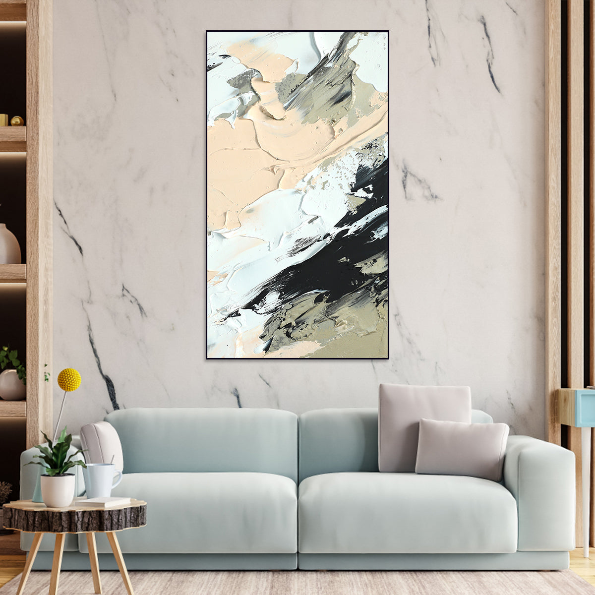 Neutral Tones Abstract Canvas Art