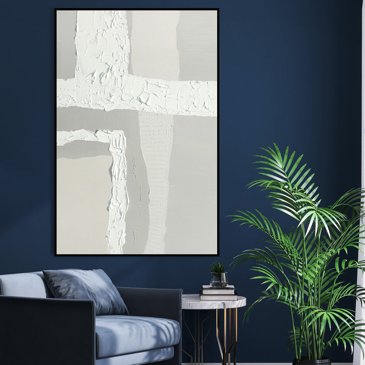 Modern Minimalist Textured Canvas