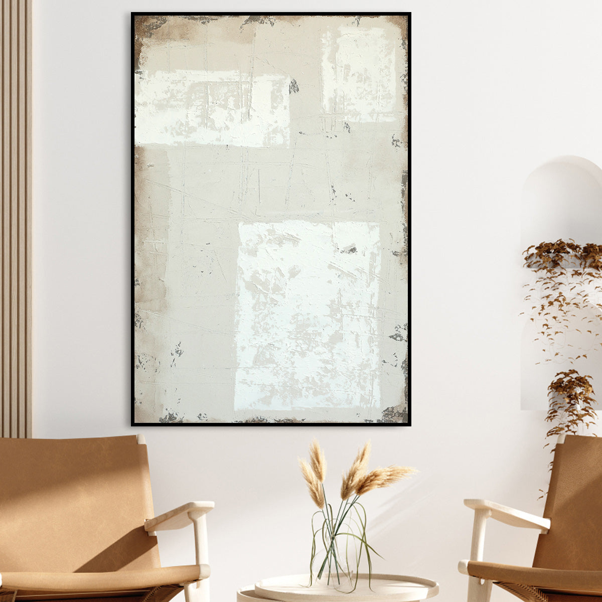 Rustic Textured Abstract Canvas