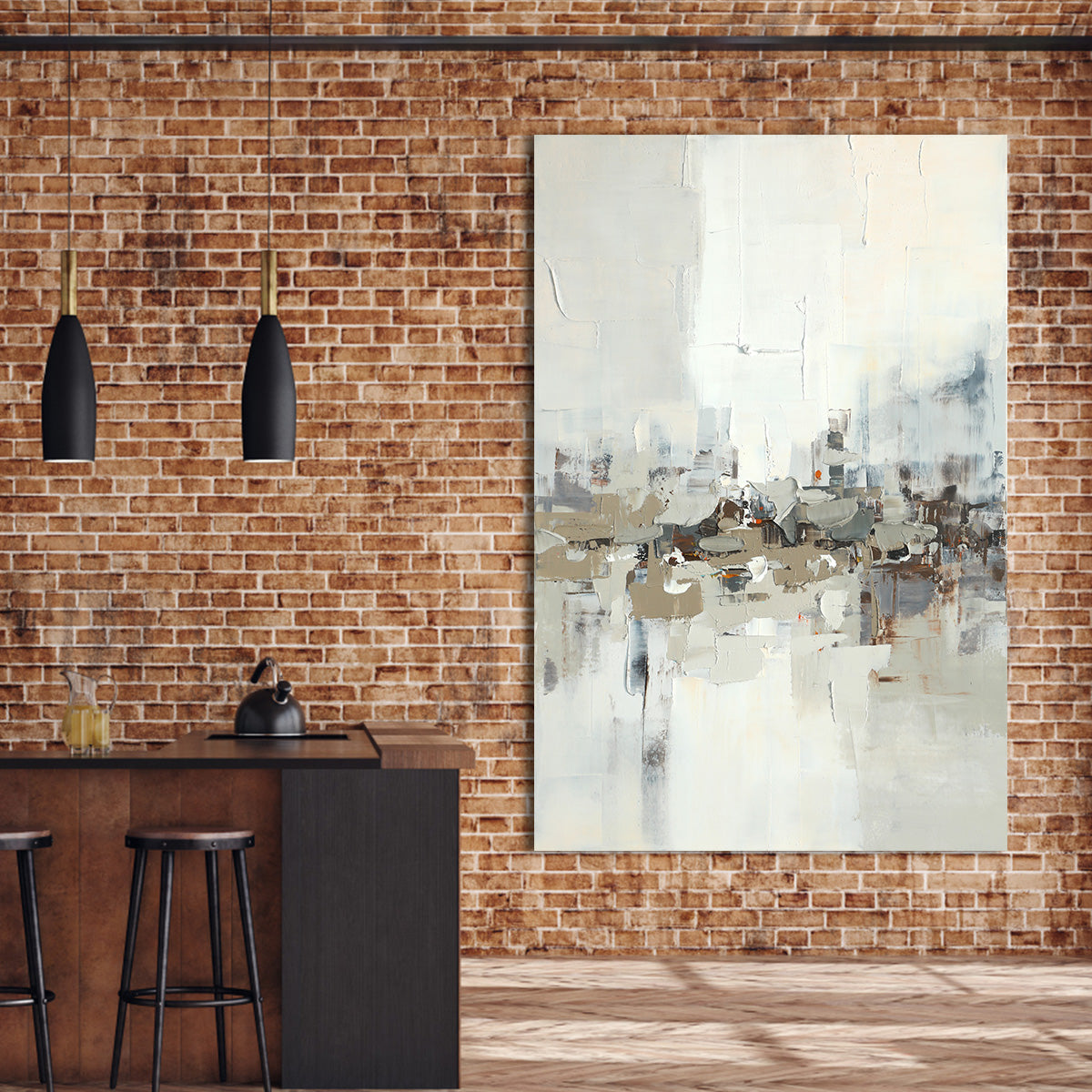 Urban Serenity Abstract Canvas