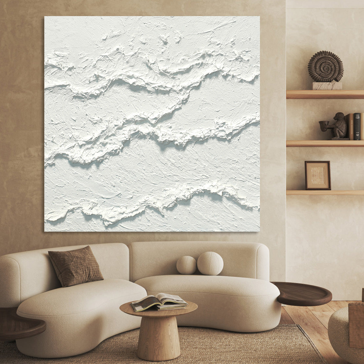 Textured Waves Canvas Art