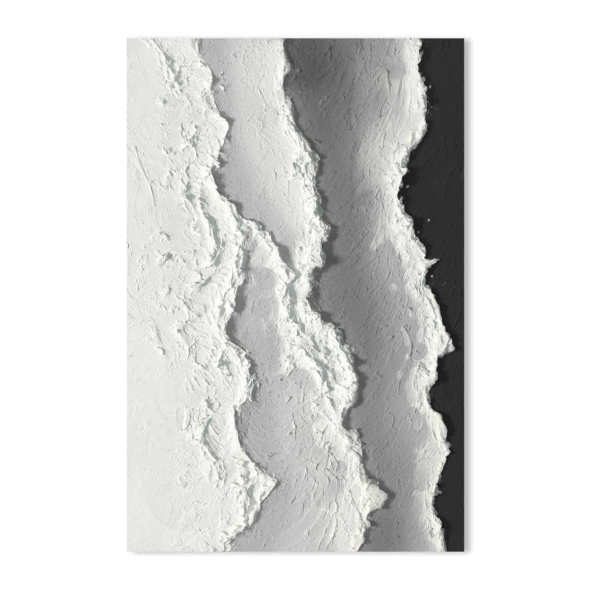 Monochrome Ridges Canvas Art