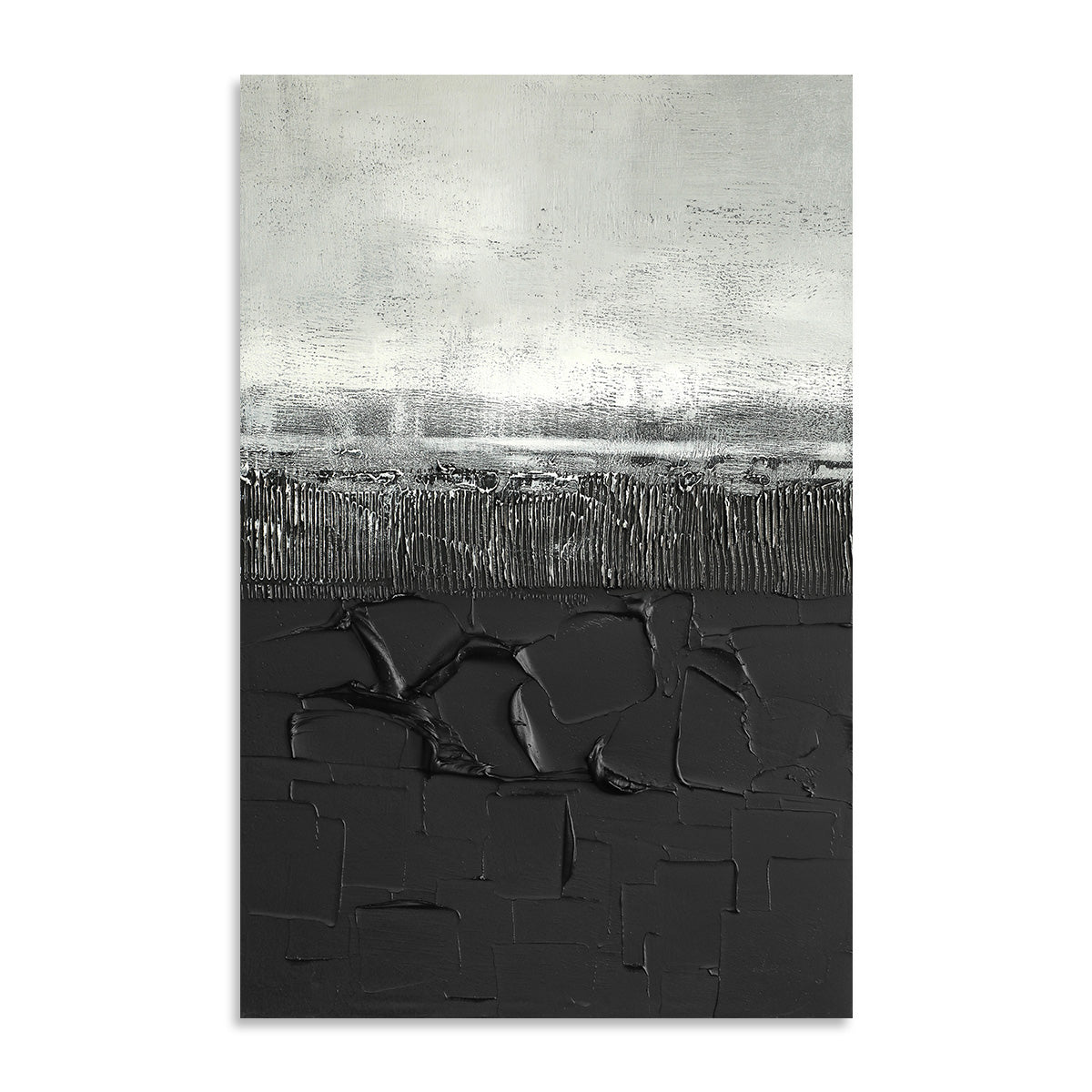 Black and Silver Textured Art