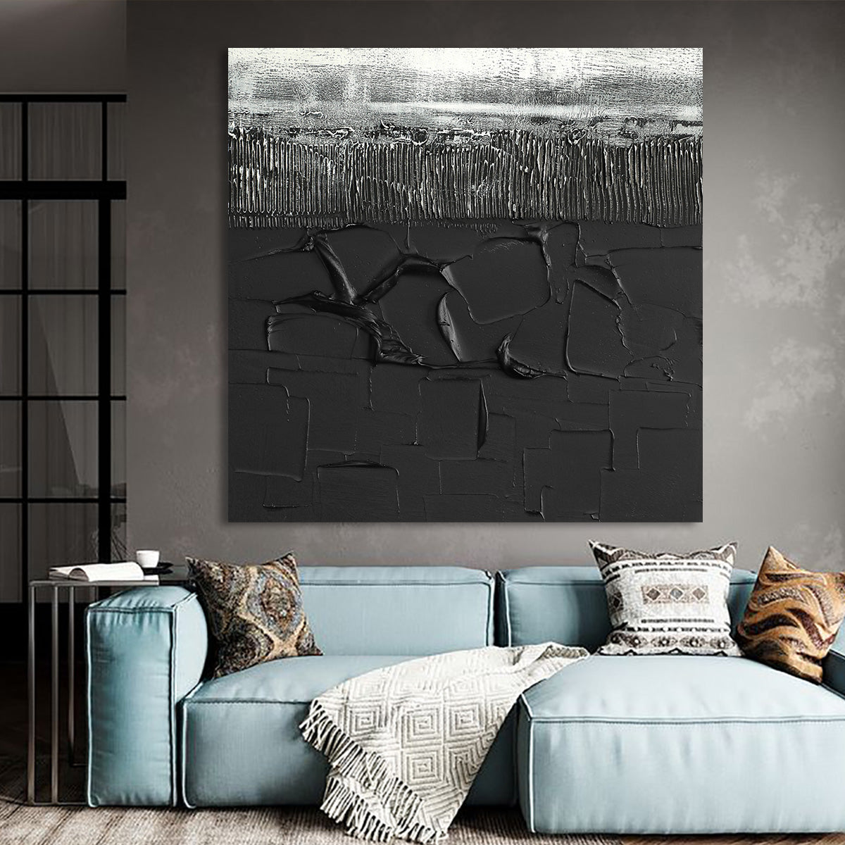 Silver and Black Textured Landscape