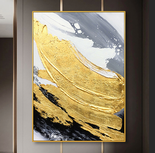 Golden Wave Abstract