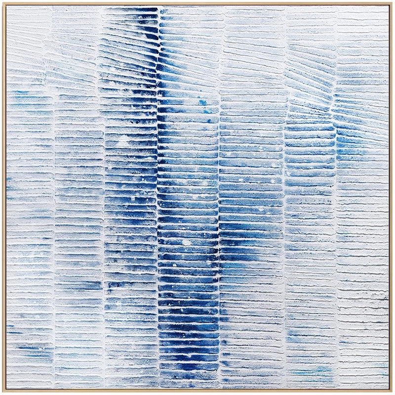 Blue Breath: Textured Abstract Canvas