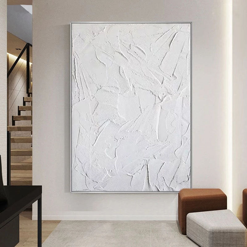 White Serenity - Textured Canvas