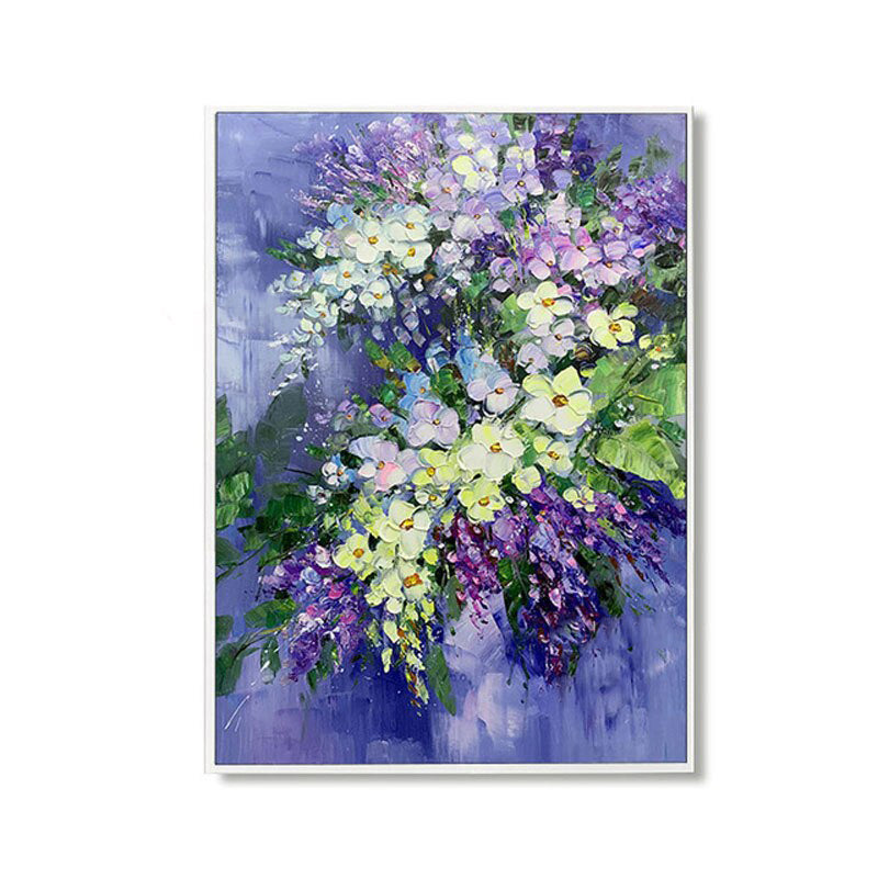 Pintura al óleo floral texturizada "Sinfonía de primavera"