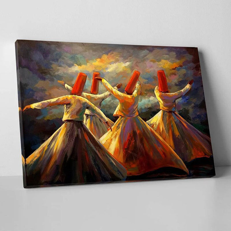 Whirling Dervishes Abstract Art