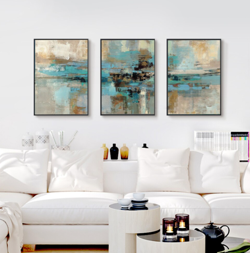 Serene Waters - Abstract Triptych