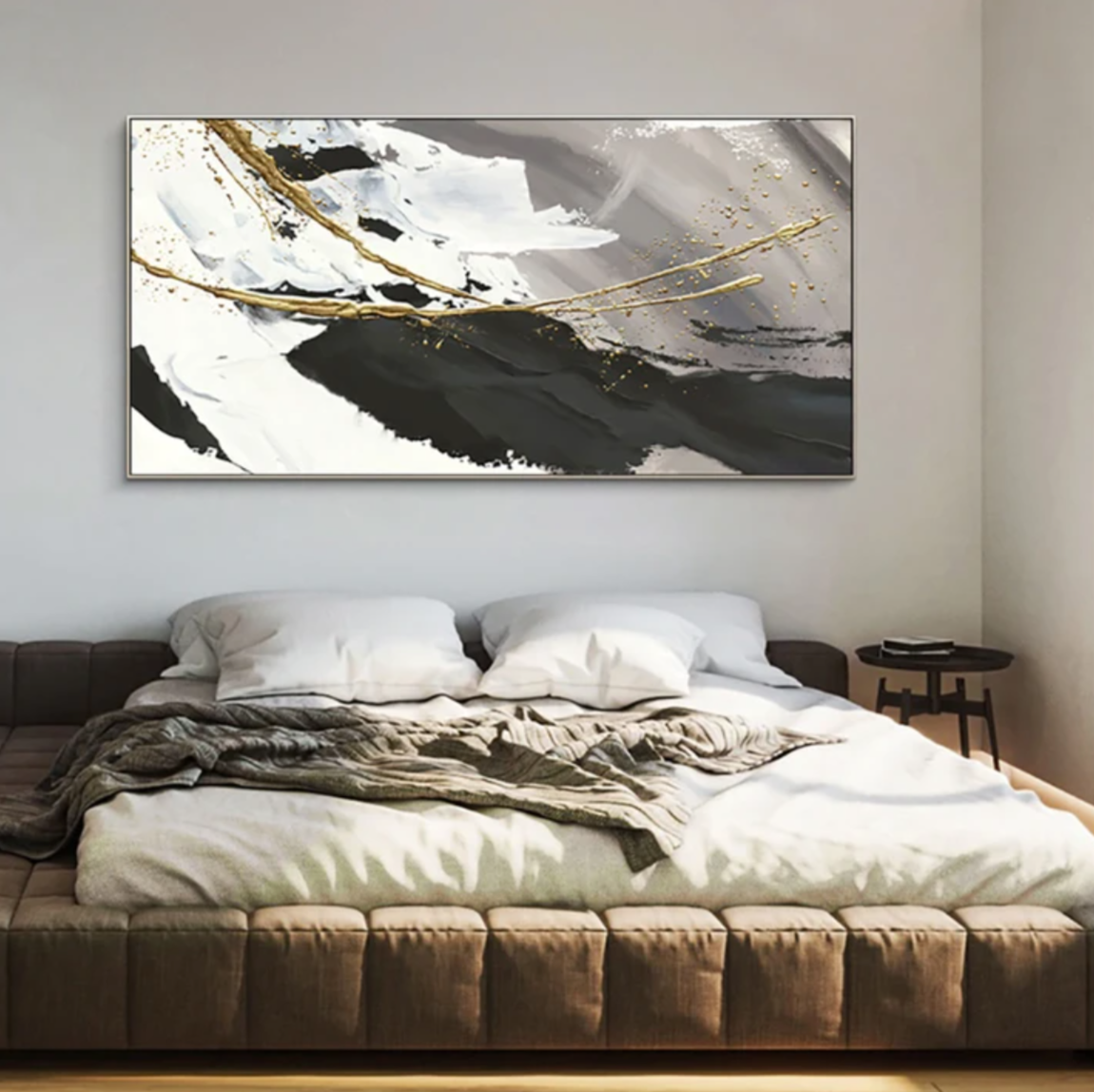 Modern Black, White, & Gold Art