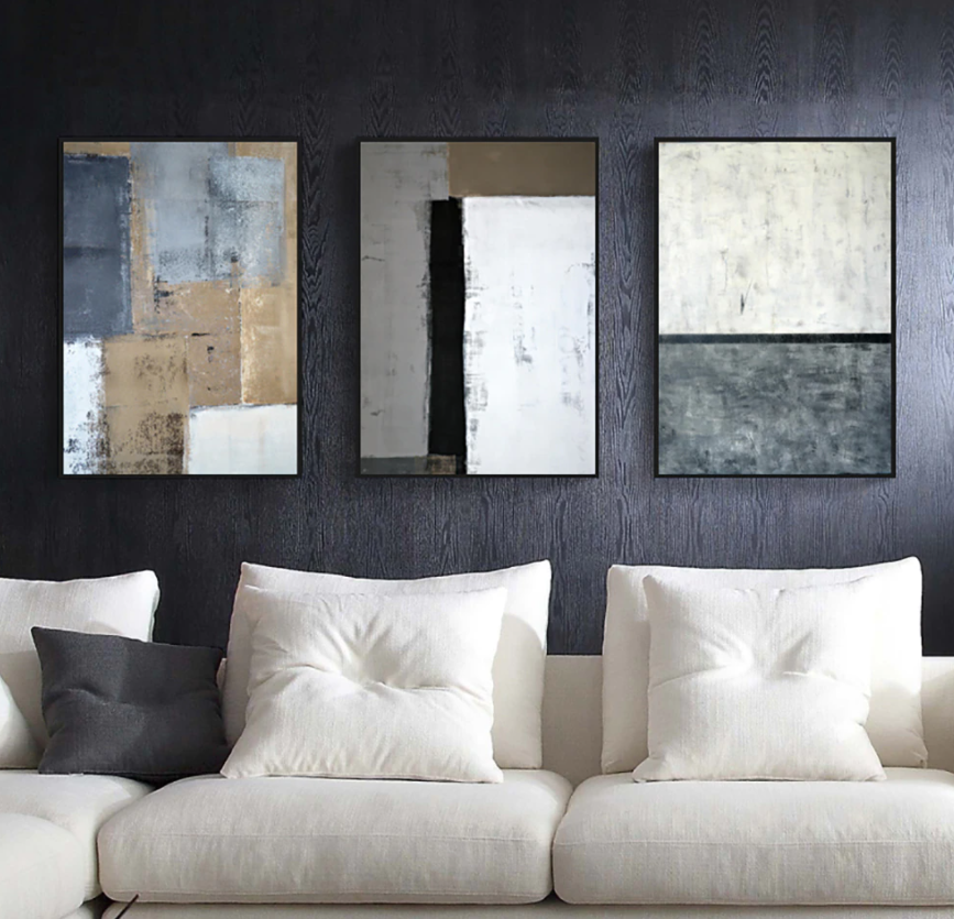 Neutral Elegance - Abstract Trio