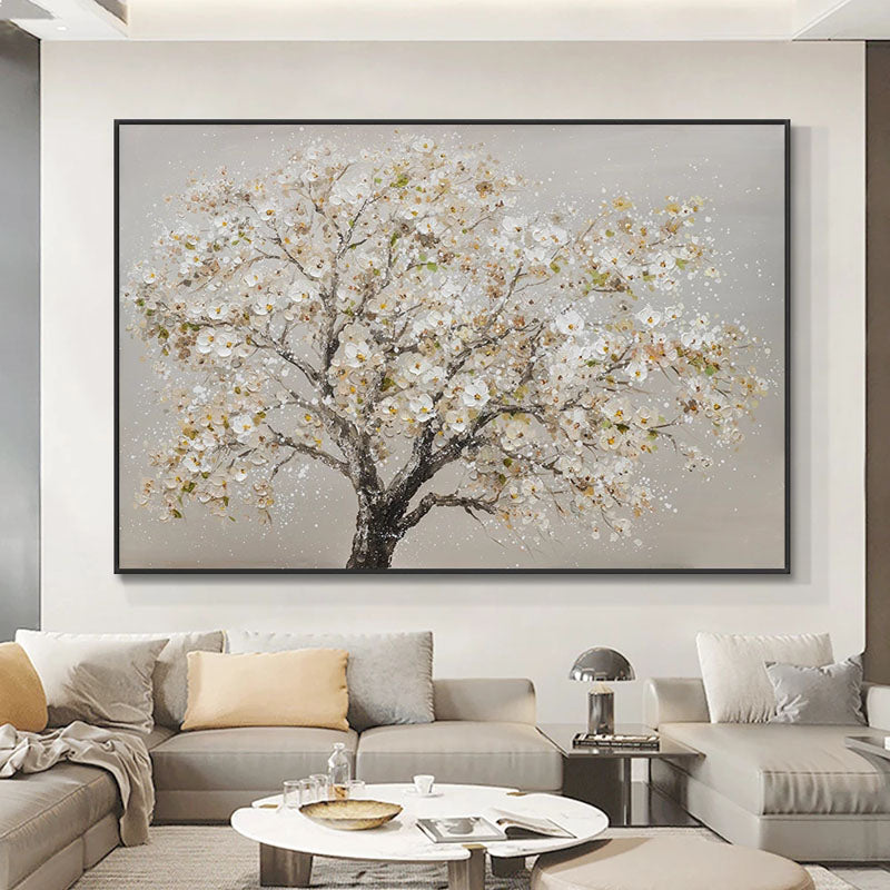 White Blossom Tree - Tranquil Elegance