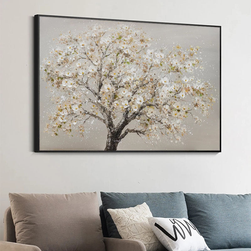 White Blossom Tree - Tranquil Elegance