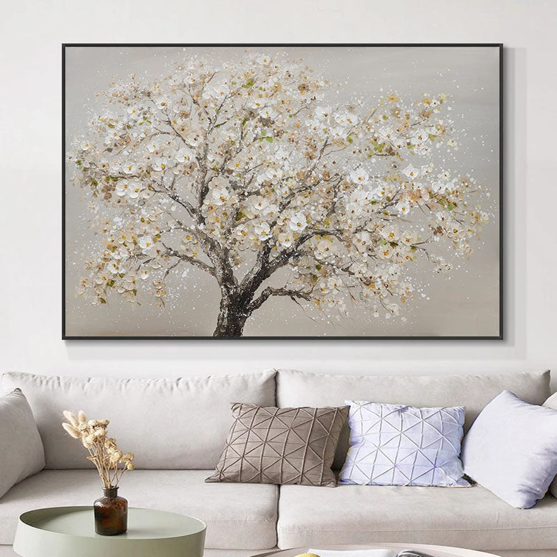 White Blossom Tree - Tranquil Elegance