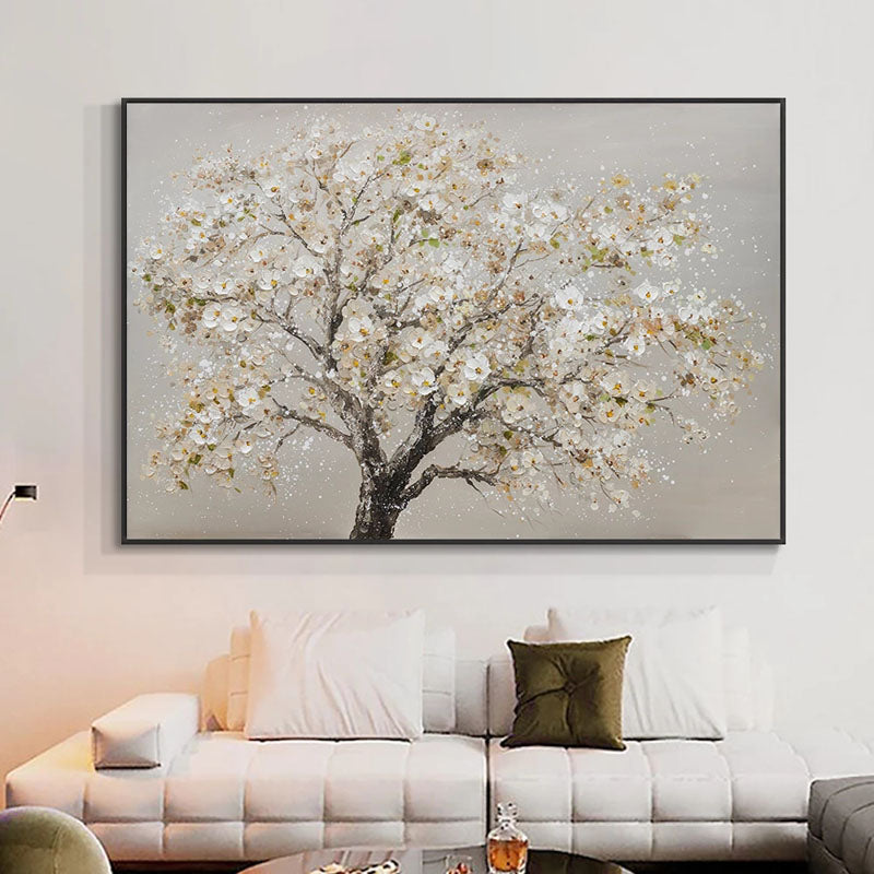 White Blossom Tree - Tranquil Elegance