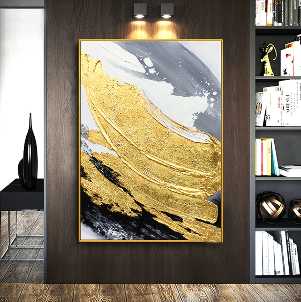 Golden Wave Abstract