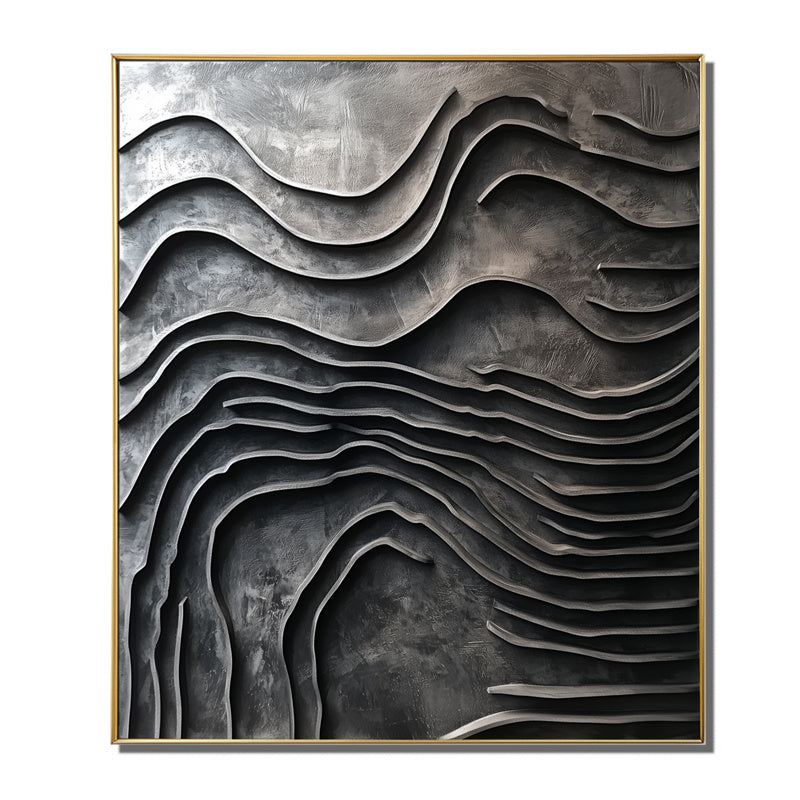 Layered Metallic Wave Artwork-240978