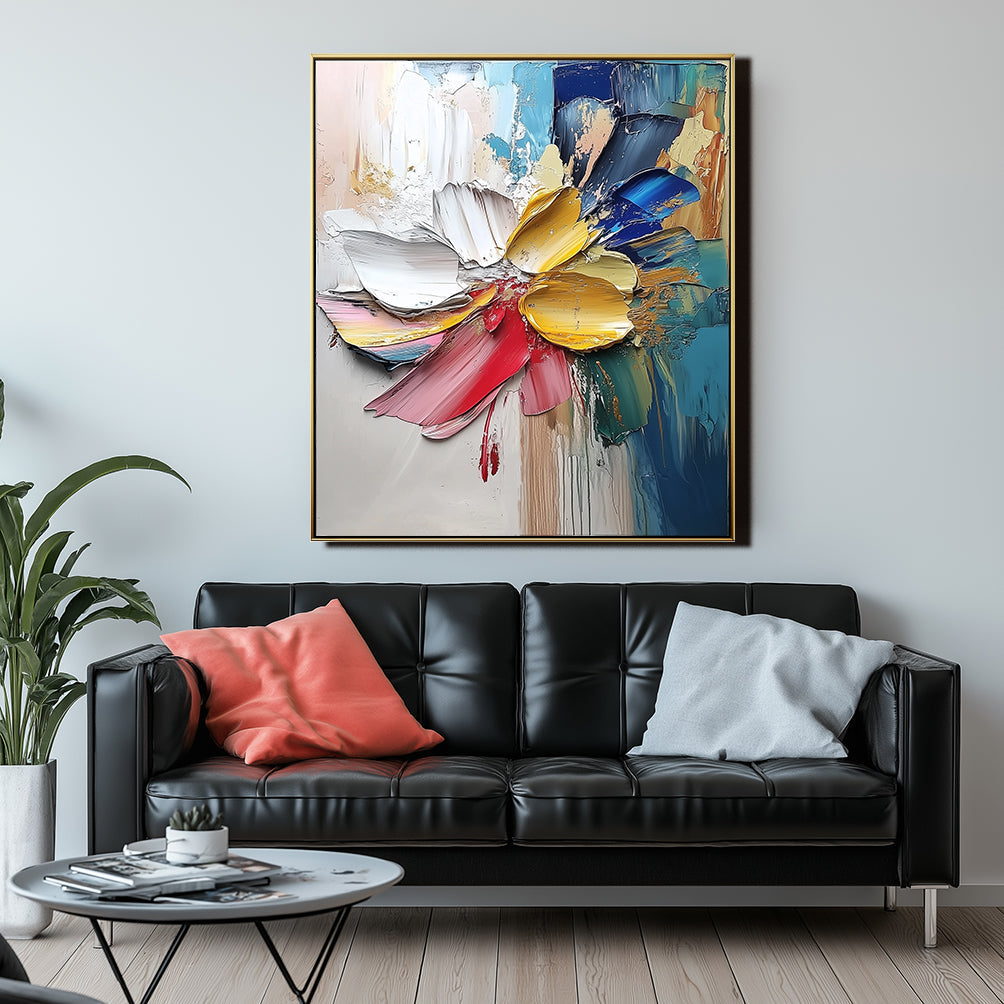 Euphoria in Bloom: Abstract Textured Art-wp242358