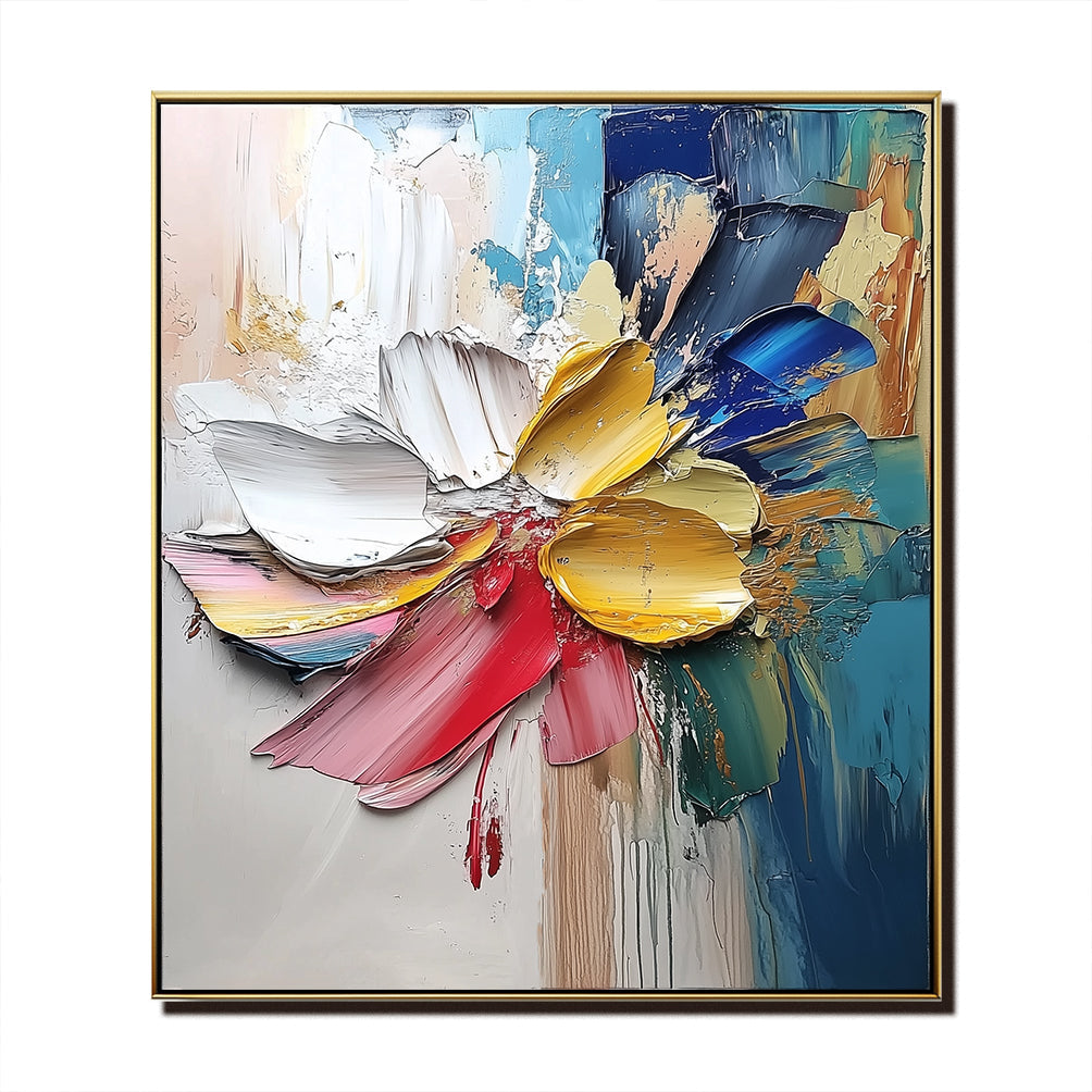 Euphoria in Bloom: Abstract Textured Art-wp242358